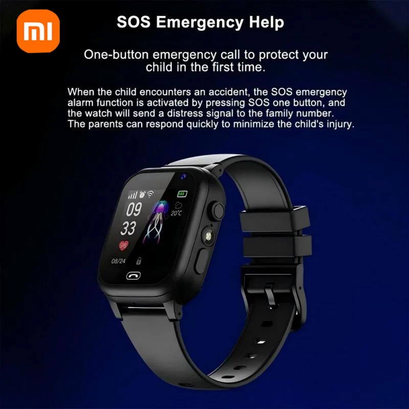 Xiaomi Kids Smartwatch 4G Wifi SOS GPS Location Video Call Analogue Card Waterproof Watch Camera Boys Girls Upgrade New Watch 6
