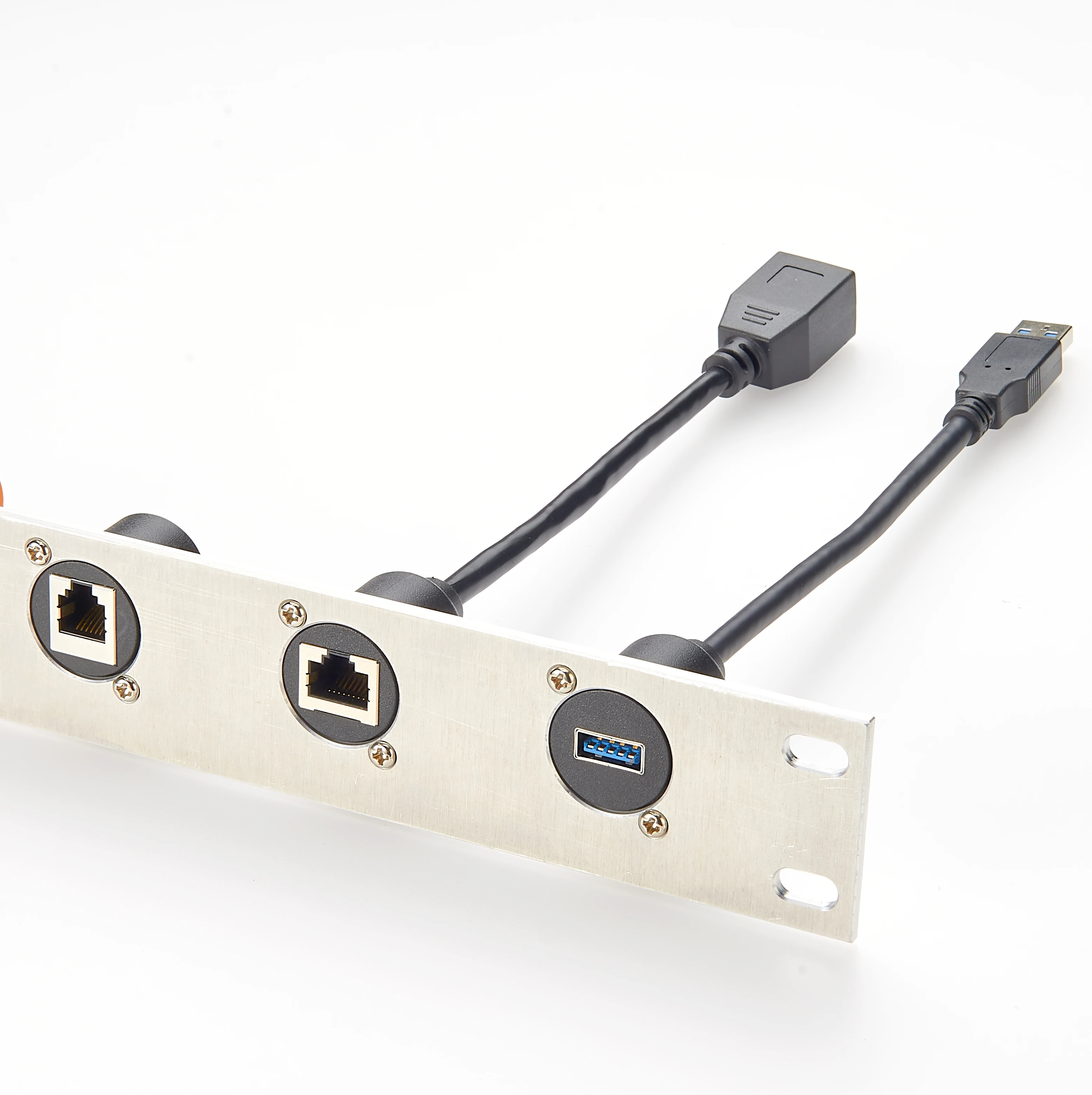D-Typ RJ45 8P8C Buchse-zu-Buchse Verlängerungskabel 1Gbps Chassis Flansch Panelmontage RJ45 Cat5e Ethernet LAN Netzwerkkabel – Detail 6
