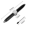 Metal Luminous Spinner LED Light Spinning Pens Release Pressure Student Gift Spinning Ballpoint Pen Twirling LED Rotating Toys 6