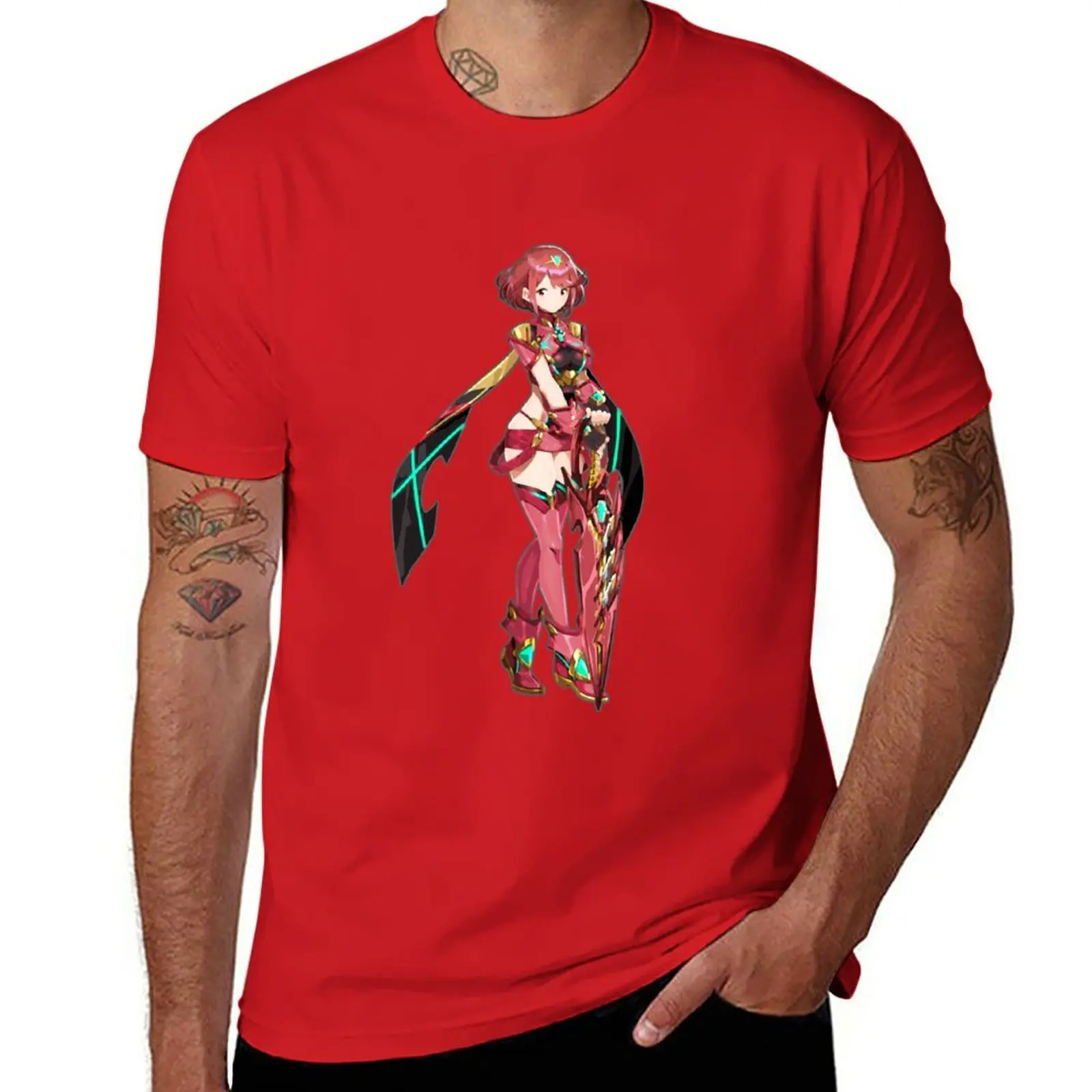 New Pyra - Xenoblade Chairs 2 T-Shirt Summer Tops Plus Size T-Shirt Mens T Shirt Graphic