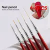 1~8PCS Nail Brush Acrylic French Stripe Line Painting Drawing Flower Pen Gel UV Polish French Nail Liner Pens Manicure Tool 1