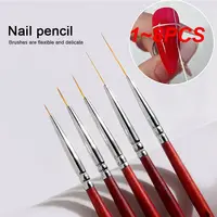 1~8PCS Nail Brush Acrylic French Stripe Line Painting Drawing Flower Pen Gel UV Polish French Nail Liner Pens Manicure Tool 1