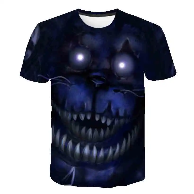 Boys & Girls Cartoon T-shirts Kids Night at Freddy Print T Shirt Children Summer Short Sleeve T-shirt Five Nights Tops Clothing roblox t shirt