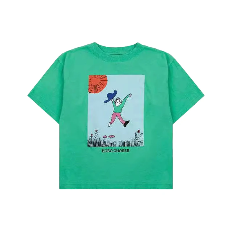 2025 New Summer Kids T Shirts Boys Girls Cute Print Short Sleeve Tees Baby Child Cotton Outwear Tops Clothing 3