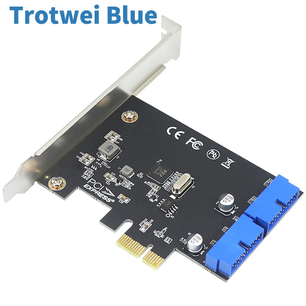 USB 3 PCIE 20 Pin Adapter 2 Ports 19 Pin USB 3.0 PCI e x1 Expansion