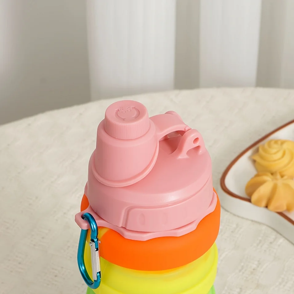 Silicone Foldable Water Bottle 420/500ml Leakproof Cycling