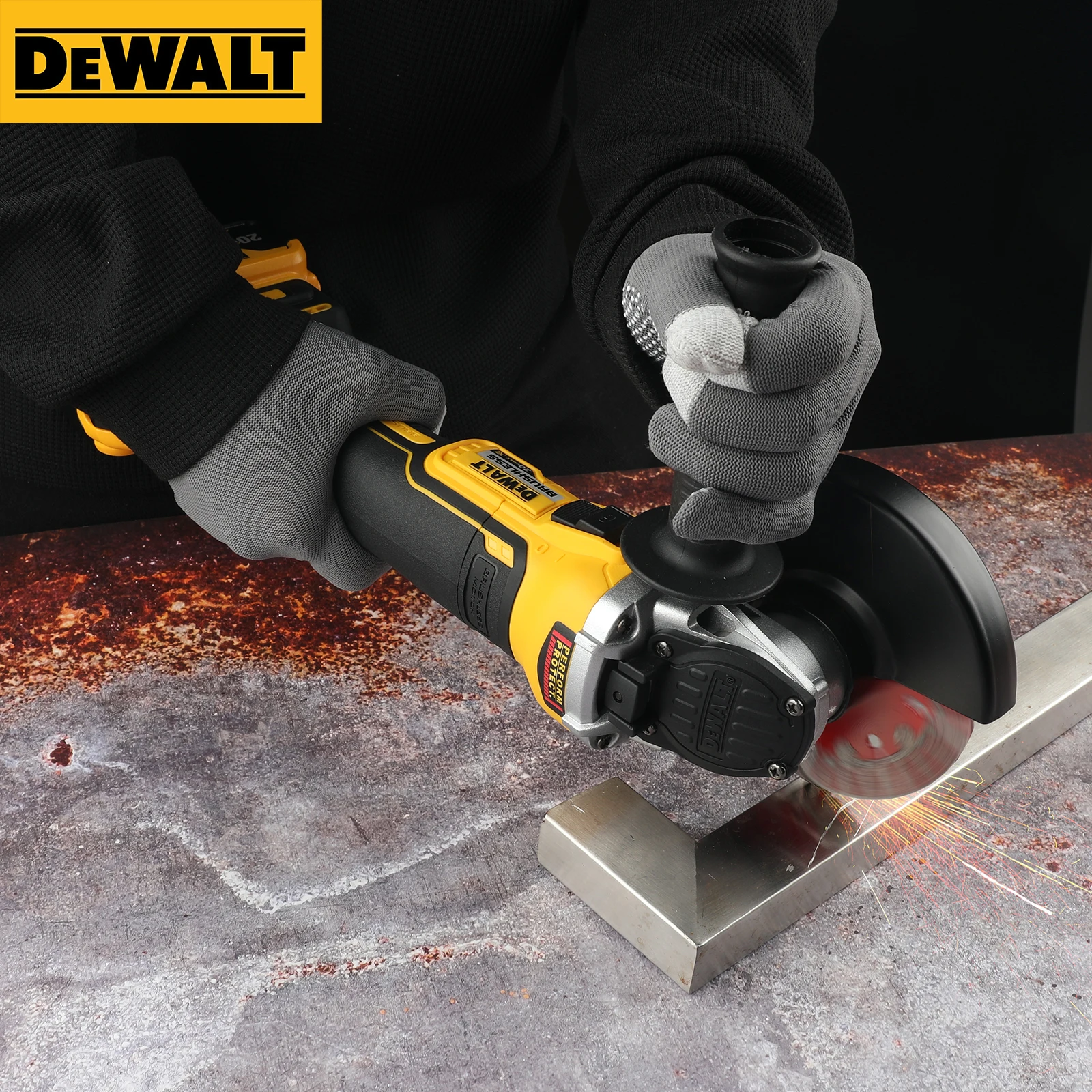 DEWALT DCG405 Angle Grinder 20V Professional Cordless Power Tool Cutting Machine Rechargeable Brushless Portable Polisher