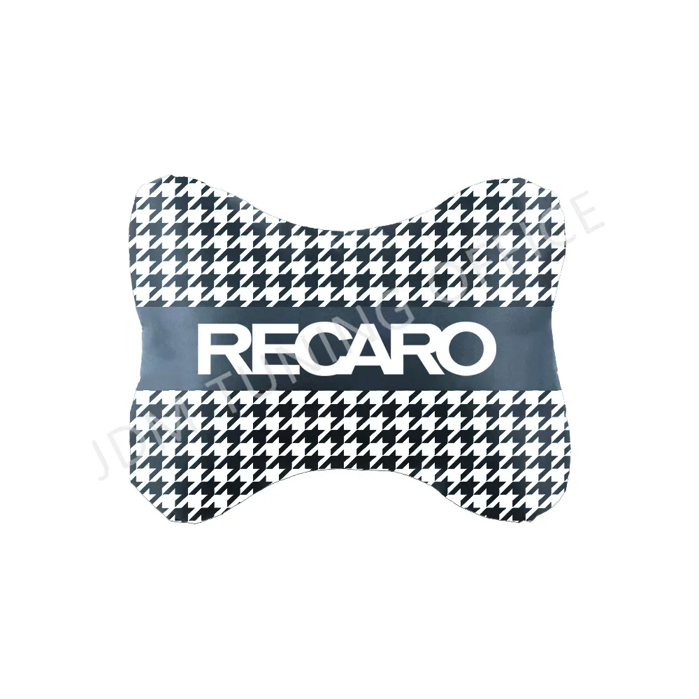 JDM Comfortable Black White Cotton Car Becaro Neck Headrest Pillow Seat Support Decor Headrest Backrest Cushion