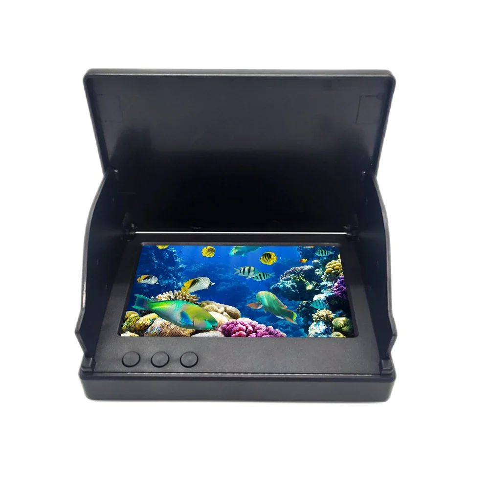 Portable Fish Depth Finder Water Handheld 1080P 4.3/5 Inch LCD Fish Finder Underwater 220&deg; Fishing Camera With Night Vision