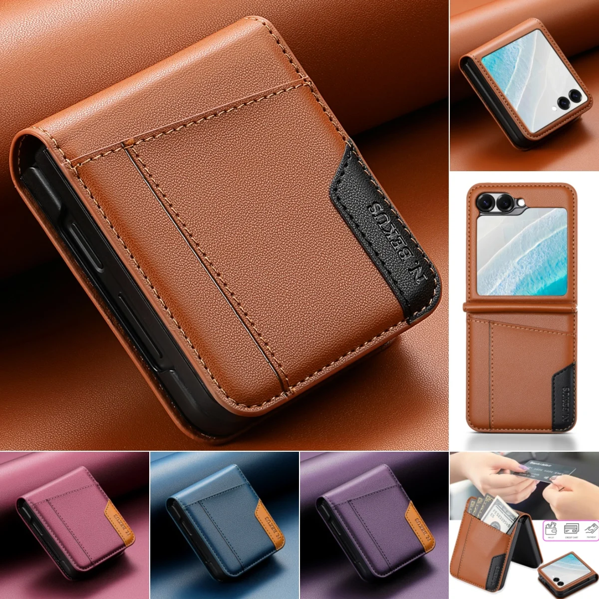 Leather Wallet Phone Case with Card Slots - Protective and Stylish Cover