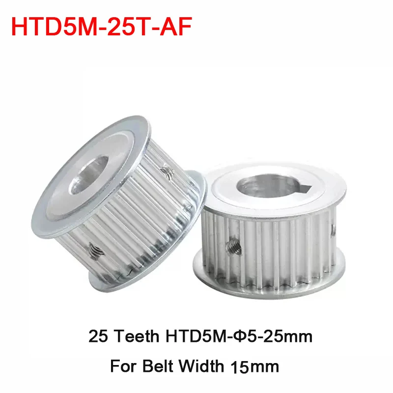 

HTD 5M 25 Teeth AF Timing Synchronous Pulley Bore 5/6/6.35/8/10/12/14/15/16/17/19/20/22/25mm for Width 15mm Pitc 5mm HTD5M 25T