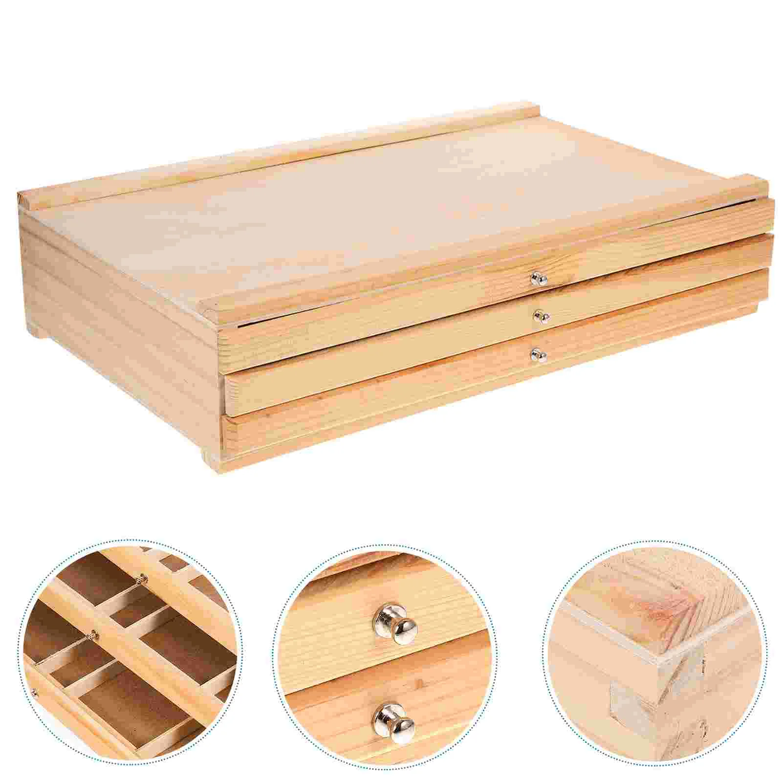 Painting Storage Box Brush Container Paintbrush Holder Organizer Drawer Pencil Tool 2