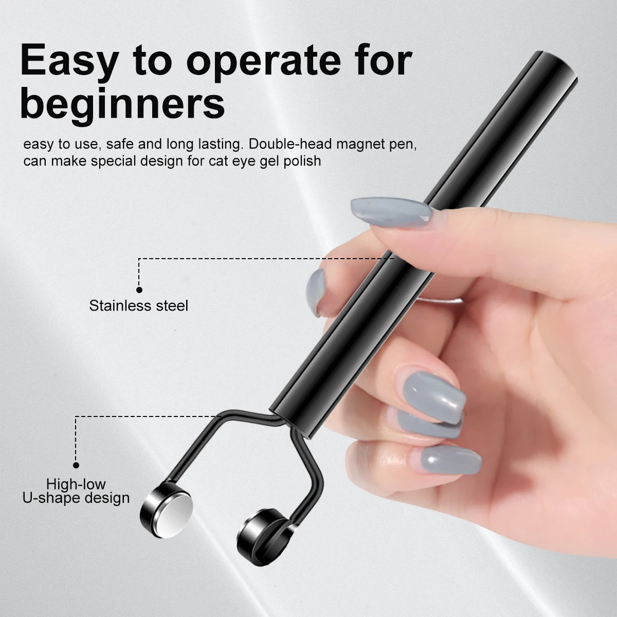 Y-shaped Multifunctional Magnet for Nails Cat Eye UV Gel Polish Design Effect Manicure Strong Magnet Stick Nail Art Tools magnetic nail art tools cat eye nail tool magnetic nail tools magnetic nail pen