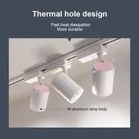Set Led Track Light Fixture COB Track Lighting Wall Lamp Rail 220V Spot Lights Led track rail Spotlight Clothing Store Shop Home 2