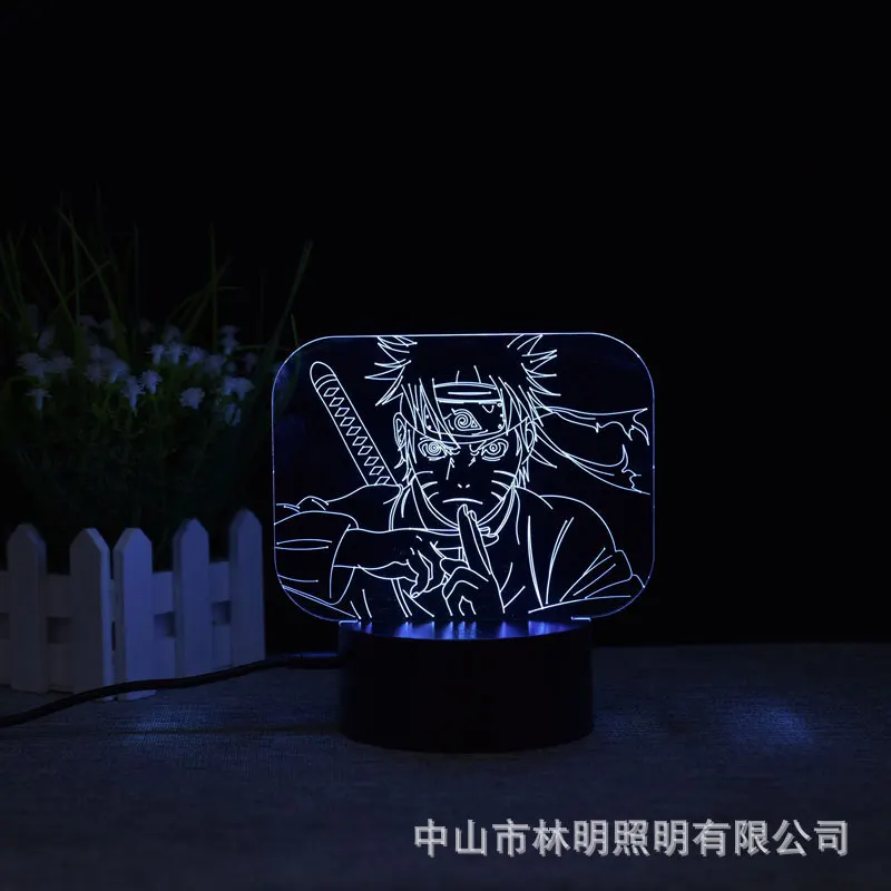 Anime Naruto 3D Night Light Touch Desk Lamp Atmosphere Light Kakashi Uchiha Itachi Modeling Light Children's Toys Birthday Gift nursery night light Night Lights