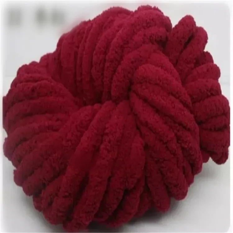 Soft Chenille Yarn for Crochet-Giant Chunky Blanket Carpet Jumbo Arm Knitting Rope 250g Ball Thick Fluffy Polyester Thread