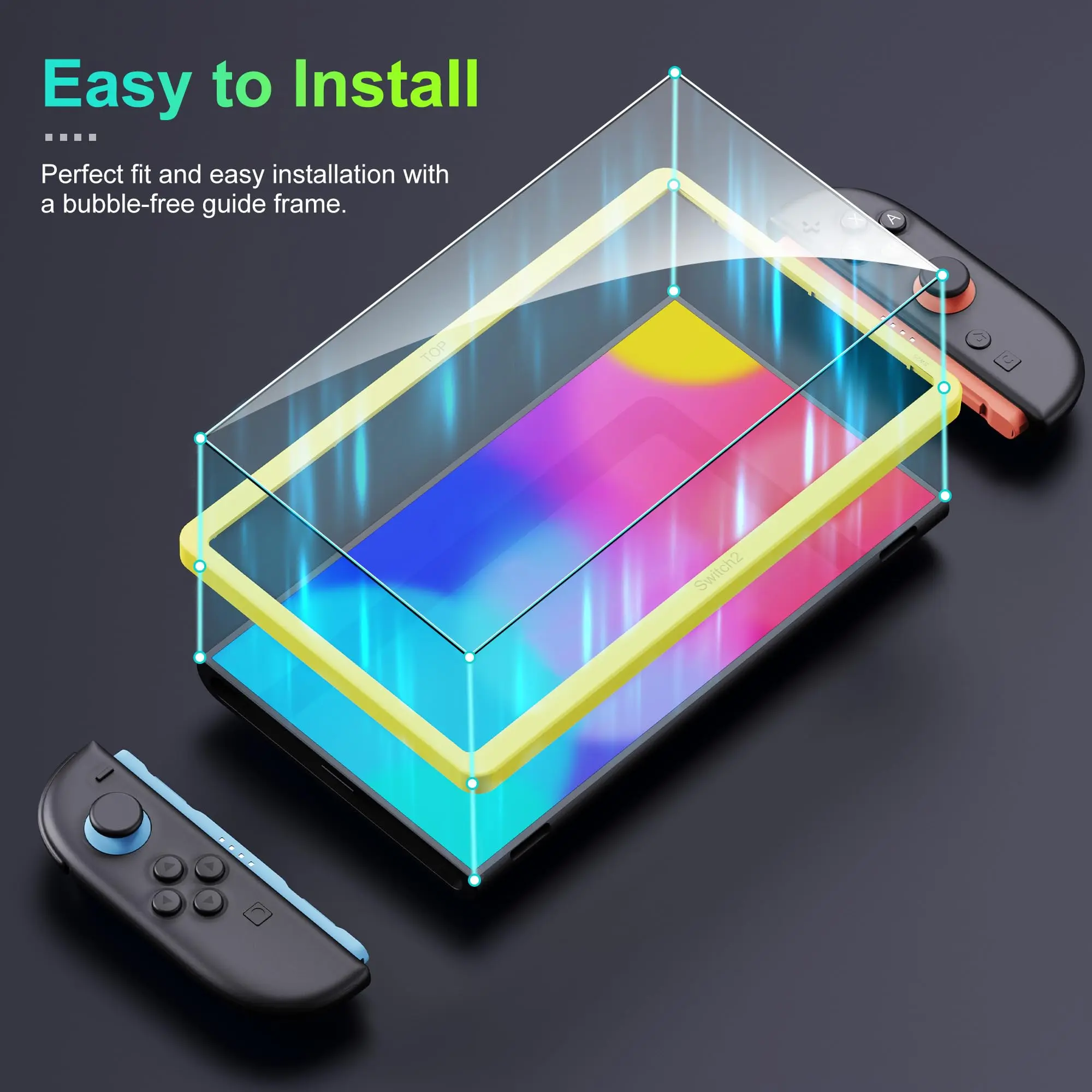 Premium HD Clear Screen Protector 2-Pack with Easy Alignment Frame - Anti-Scratch Shield