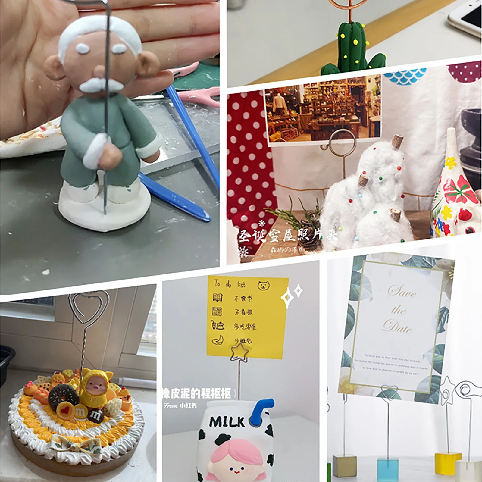 Photo Card Holder DIY Craft Metal 5inch 10pcs