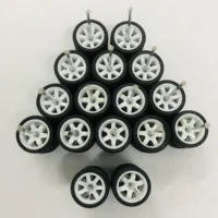 8sets 11mm wheels for 1/64 Scale Alloy Car Models 1/64 wheels with 1/64Tires + Axles for Hot Wheel/Matchbox/Domeka/Tomy 1:64 1