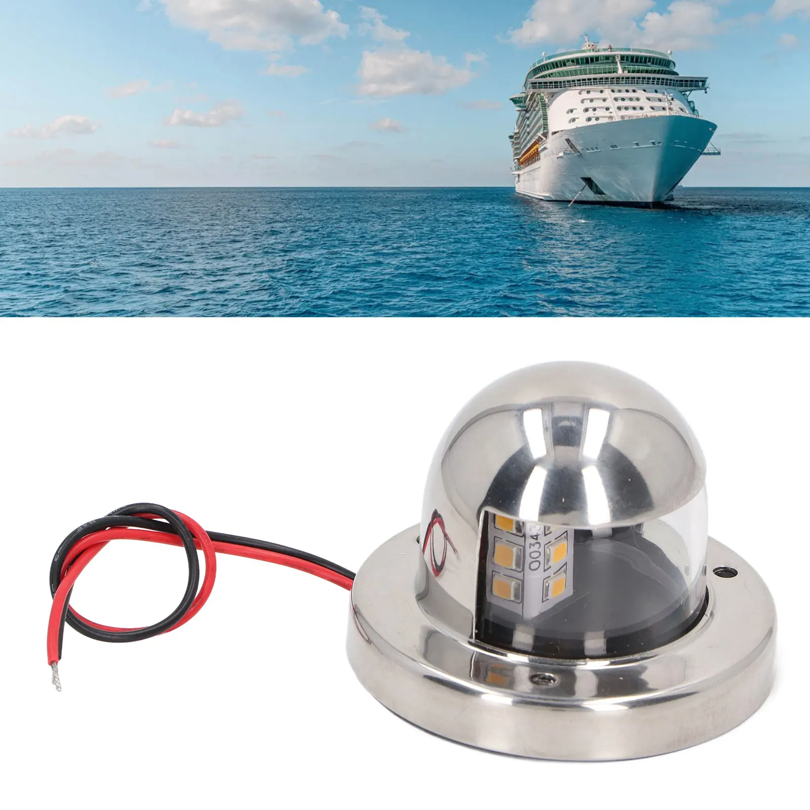 Navigation Anchor Lights Marine Anchor Lights 2nm Visibility 12V DC Rugged IP66 Waterproof White for Boats Yachts Pontoon marine anchor light
