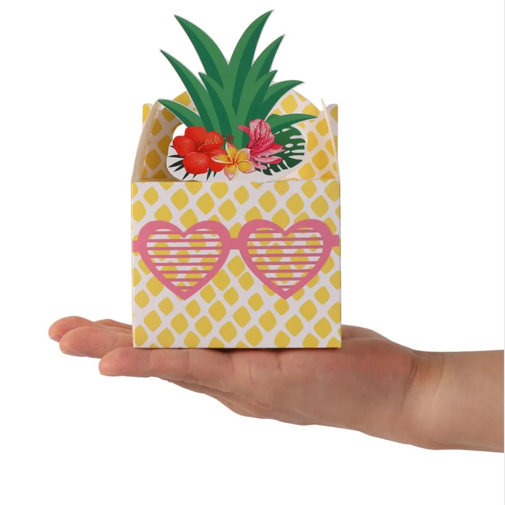 24Pcs Pineapple Favor Candy Gift Boxes for Hawaiian Tropical Party Luau BBQ Fruit Party... - SKU FCGB1110 - UGI Packaging