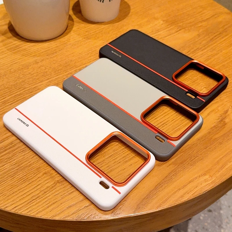 Luxury PU Leather Colored Splicing Ultra-Thin Protective Phone Case