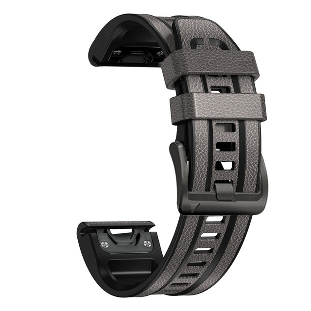 Watchbands For Garmin Fenix 7 7X 6 6X Pro 5 5X Plus 3HR Smart Watch Leather+Silicone Quick Easyfit Wrist Straps Bracelet