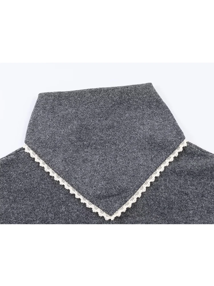 Fashion Women Round Neck Sweater With Scarf Chic Single Breasted Knitted Long Sleeve Coats Autumn Winter Casual Knitwear