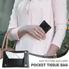 Pocket Tissue Bag Reusable Tissue Travel Pouch Tissue Storage Bag Paper PU Leather Case Sanitary Bags For Bathroom Small Items 2