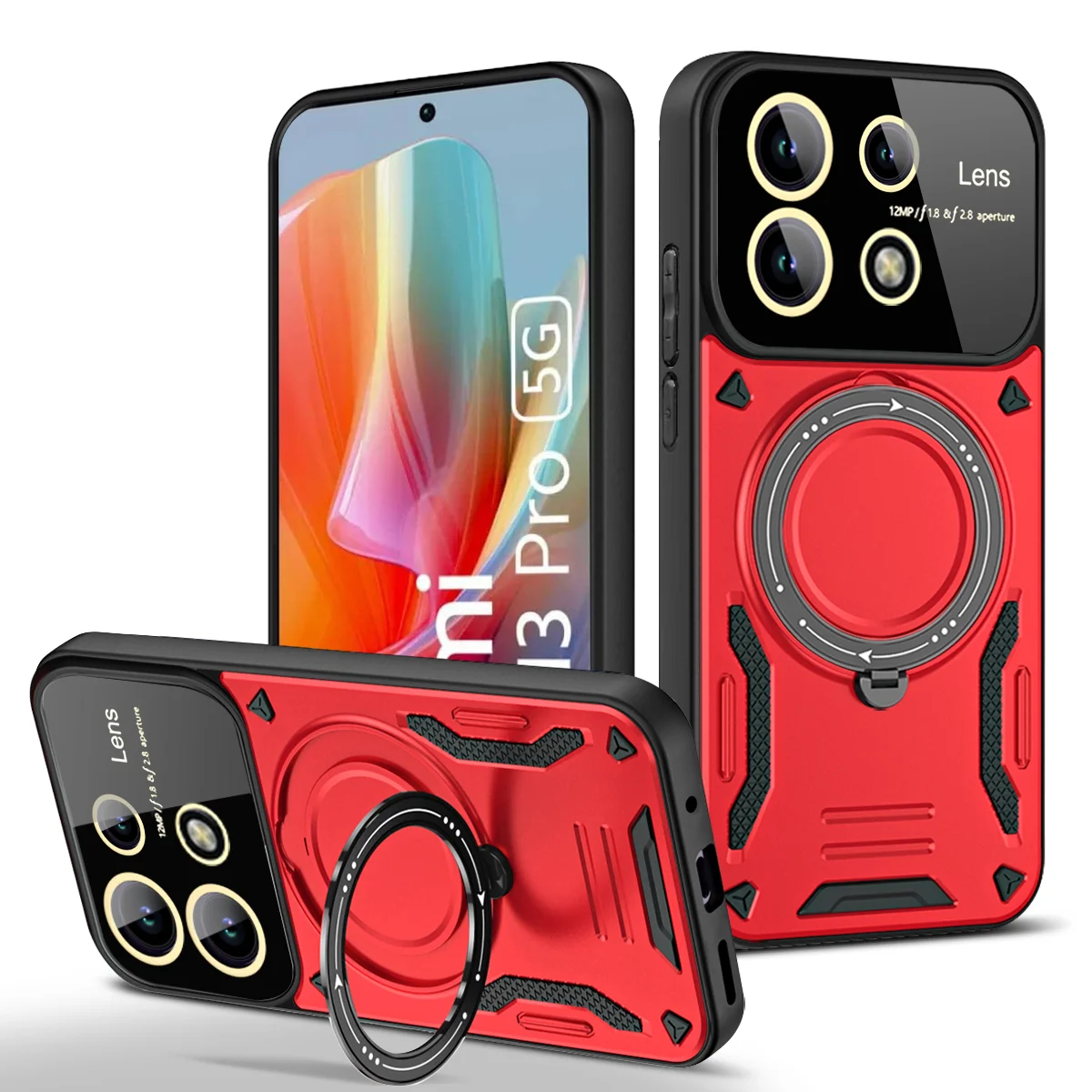 Magnetic Magsafe Wireless Charging Case with Ring Holder