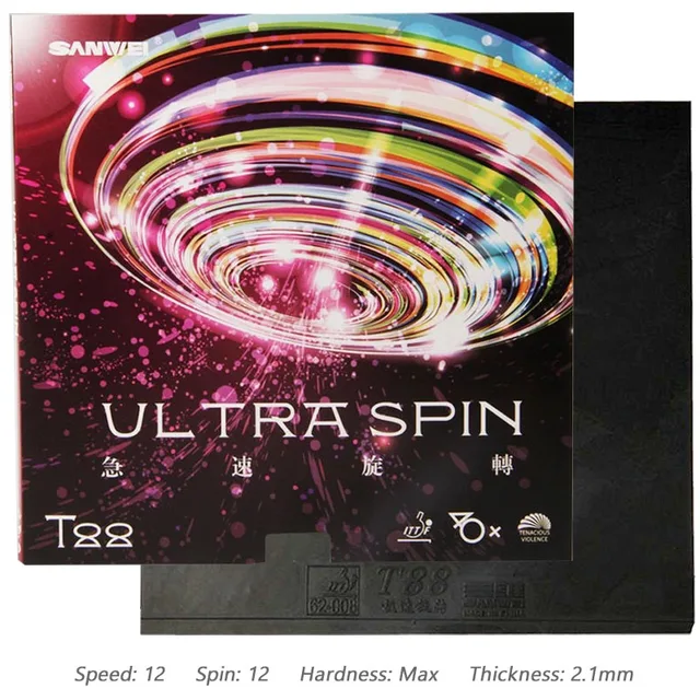 Original SANWEI T88 Ultra Spin Table Tennis Rubber Semi-sticky Control ...