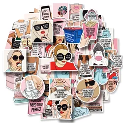 Autocollant de dessin animé, 50 pièces, texte Sexy, pour téléphone portable, guitare, casque d'ordinateur portable, Automobile, tasse d'eau, papeterie de décoration 