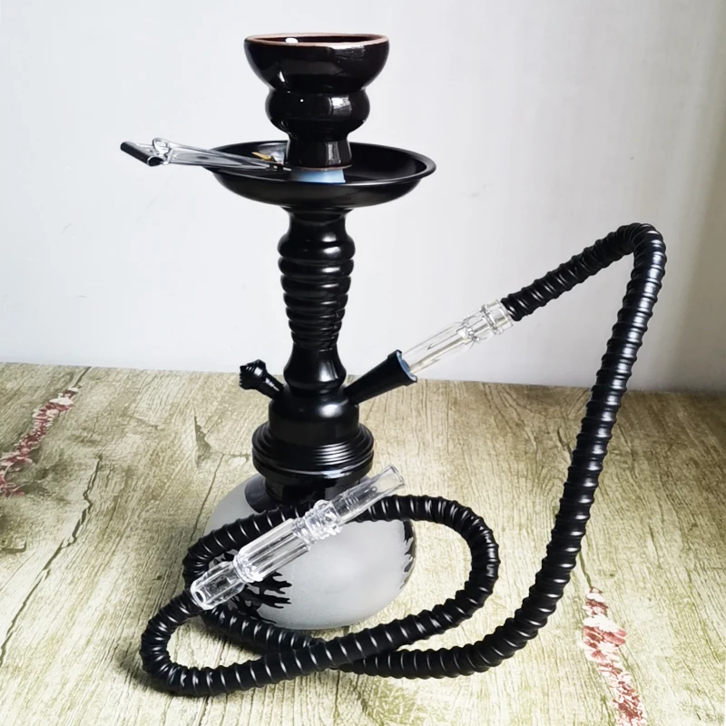 Travel Arabian Hookah Set Small Single Glass Bottle Shisha Ceramic Bowl Pipe Accessories Birthday Gift hookah accessories hookah pipes hookah set smoking pipe kit