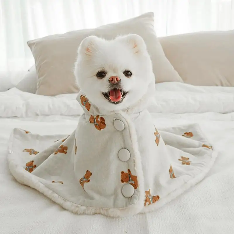 Cozy Plush Dog Cloak Blanket for Cats and Dogs