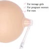 2pcs Soft Silicone Nipple Corrector Nipple Suckers Suction Nipple Aspirator Puller Flat Inverted Retraction Nipple Treatment Red 3