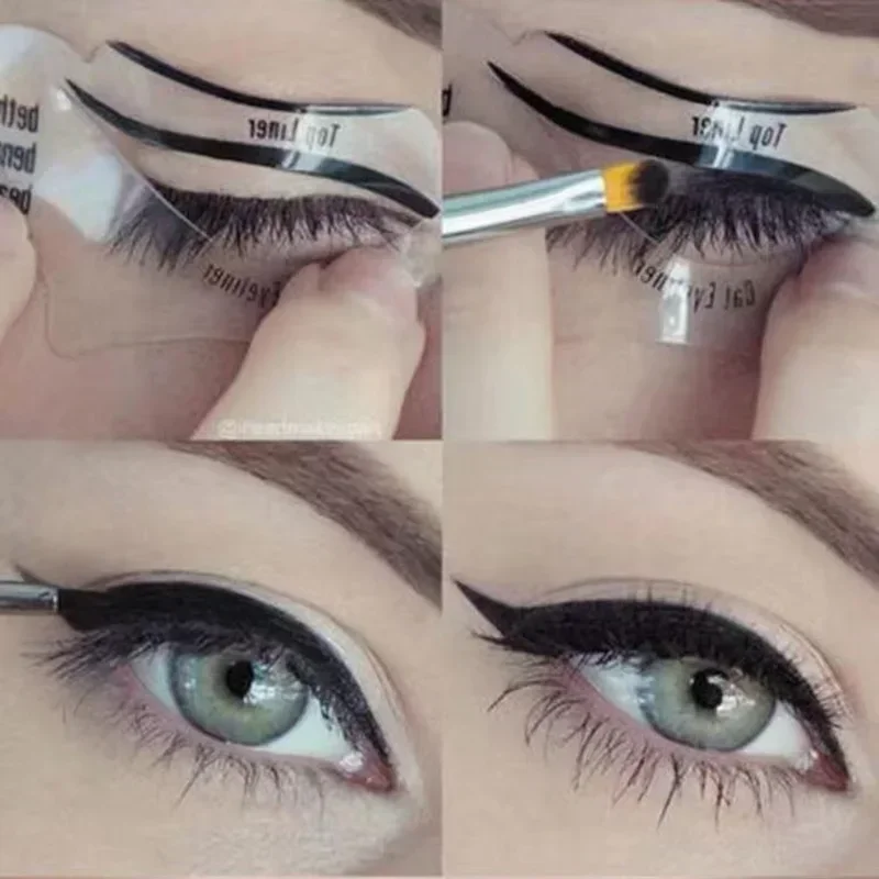 Eyeliner Stencils Winged Eyeliner Stencil Models Template Shaping Tools Eyebrows Template Card Eye Shadow Makeup Tool eyeliner stencil tool