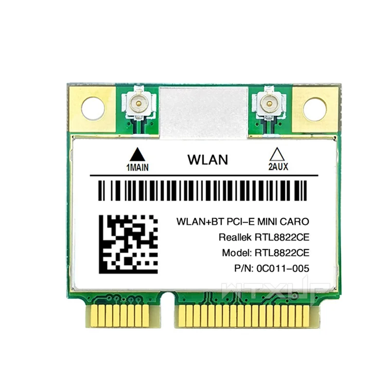 Mini Placa de Rede Wifi 1200mbps 2.4g 5ghz 802.11ac Pcie Bluetooth 5.0 Suporte Portátil pc Windows 10 11 Rtl8822ce