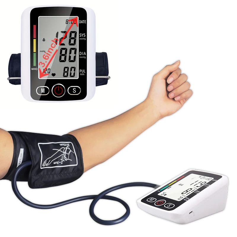 Medical Digital Arm BP Blood Pressure Monitor Tensiometer Tonometer Automatic Sphygmomanometer Heart Rate Pulse Meter Medical blood pressure monitor blood pressure meter