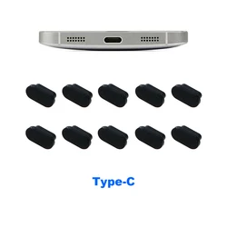 Silicone Dust Plugs - 10PCS Anti - Dust Caps (Black)