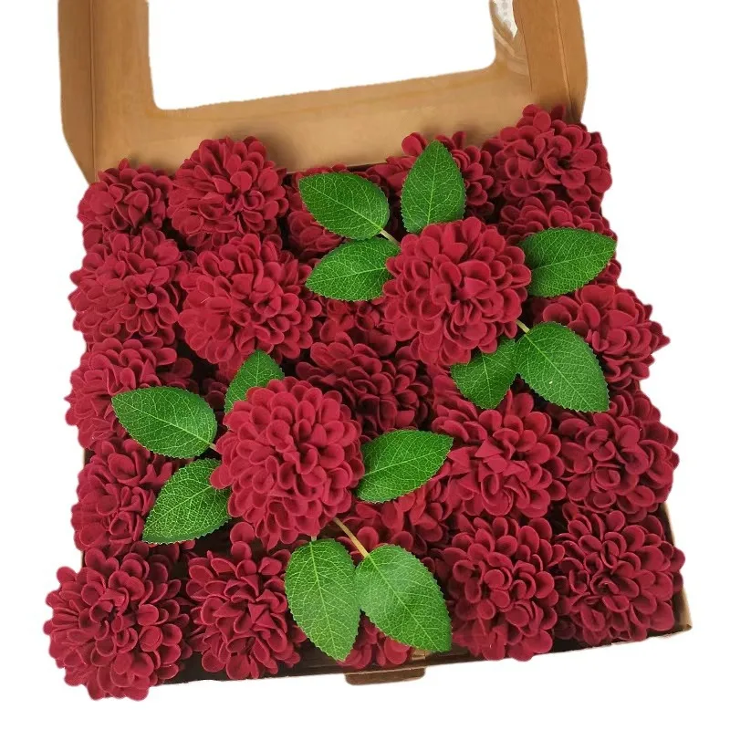10/25 Stück künstliche Schaumstoff-Hortensien mit Stielen für selbstgemachte Hochzeitssträuße, Brautparty-Mittelstücke, Blumendekoration, Party- und Heimdekoration – Detail 10