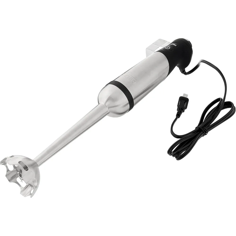 All-Clad Electrics Stainless Steel Immersion Blender 2 Piece Turbo Function 600 Watts Detachable, Variable Speed Control, Hand B