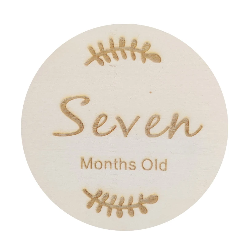 Baby Wooden Cards Newborn Memorial Cards Monthly Recording Birth Anniversary Gifts for Baby Newborn Photography