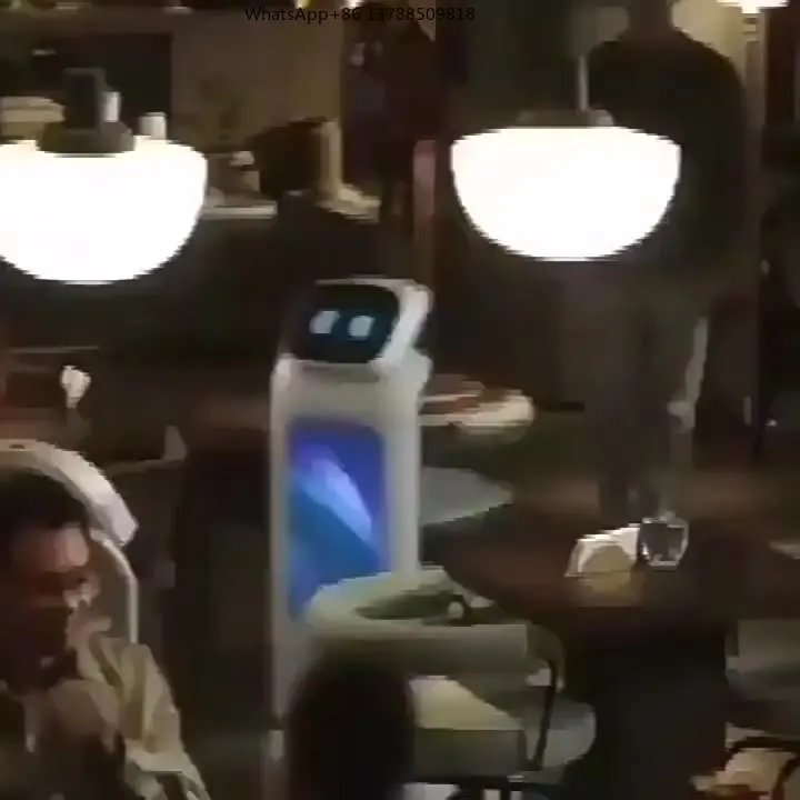 Robot Intelligente per la Consegna di Cibo per Ristoranti e Hotel, Cameriere Automatico per Servizio di Consegna Cibo - immagine 2