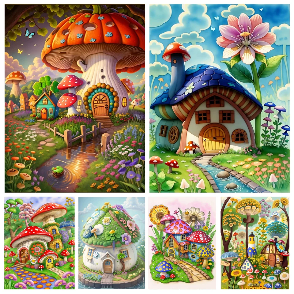 Diamond painting mushroom - Diamond Painting House