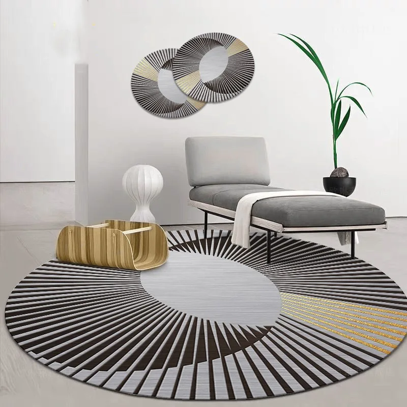 Bedroom round floor mat dirt resistant office computer gaming swivel chair rocking table study stool under study floor mat