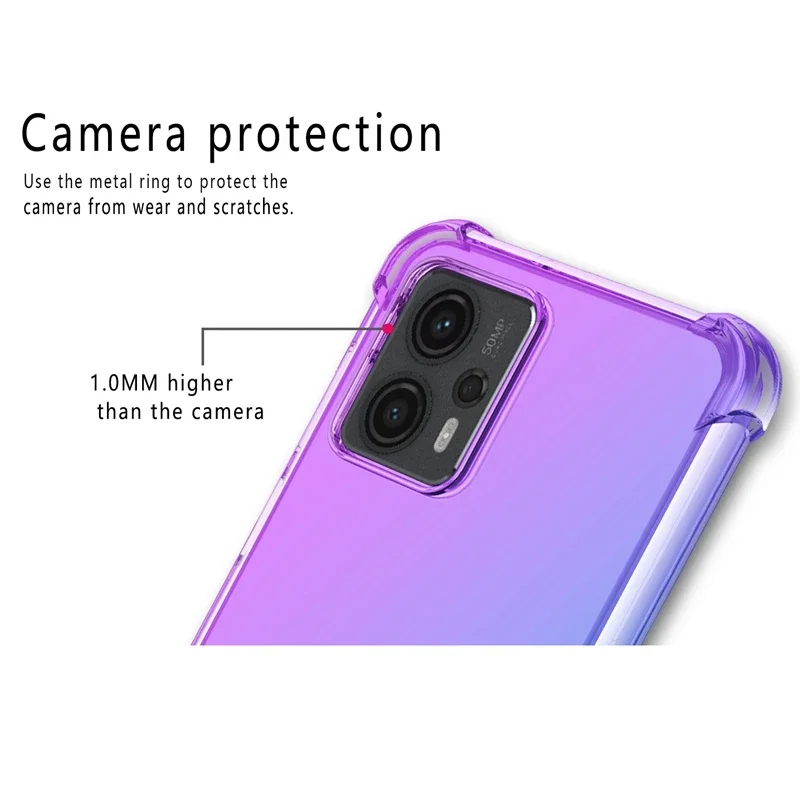 Shockproof Gradient Airbag TPU Protective Phone Case Cover
