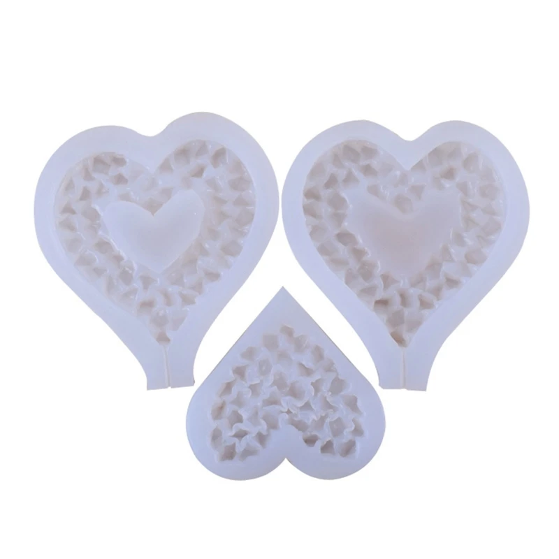 for Creative Design Silicone Mold Double Heart Mold Lollipops Chocolate Cake Mol