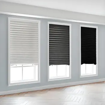 Self-Adhesive Pleated Blind High Shading Non-Woven Window Shade Blackout Curtain 1