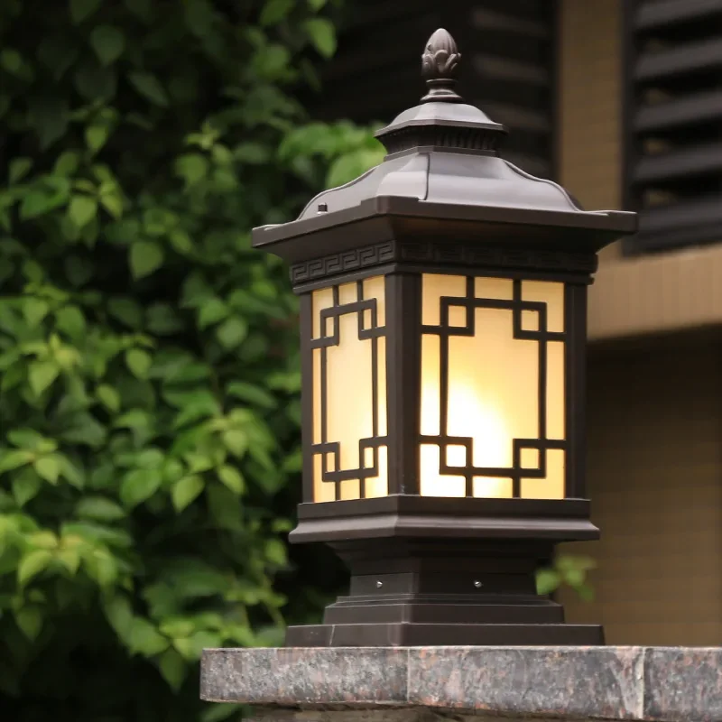 

Chinese Style Fence Column Headlight Outdoor Waterproof Column Wall Headlight Outdoor Villa Garden Courtyard Gate Column Lamp