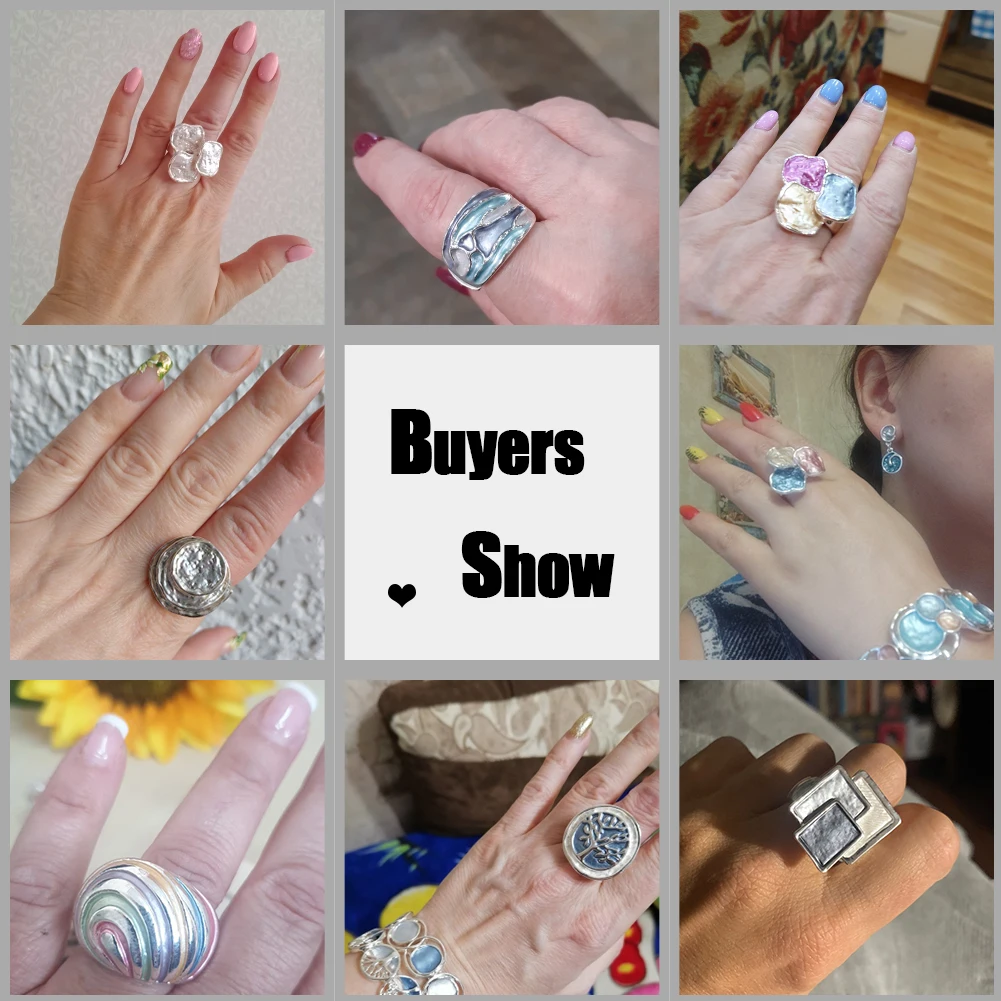 Finger Ring Jewelry Accessories Big Rings for Women Enamel Famous Woman Luxury Brand Ring Jewelry Large Extravagant
